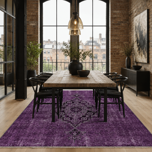 <b>Rug</b> Weavers RW7017 Nomad <b>Lilac</b> Tribal Washable <b>Rug</b> Dropshipping Wholesale Washable Chenille 10 Sizes - Product Image 4