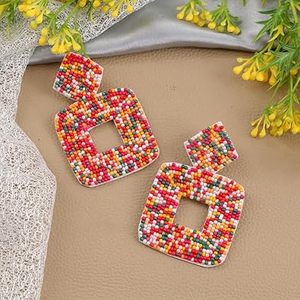 Pendientes de gota de aro de mariposa de resina de moda de verano hechos a mano para regalo de mujer nueva llegada - Product Image 4