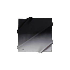 Black Grey Gradient Silk Square Scarf with Custom Design - Product Image 1