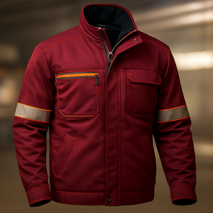 แจ็กเก็ตการทำงานแบบตาข่ายหรือแบบอินเตอร์ล็อคและแจ็กเก็ตเพื่อความปลอดภัยชุดทำงานสำหรับอุตสาหกรรมที่ทนทาน - Product Image 6