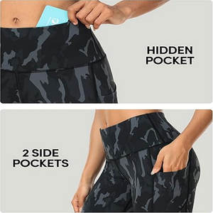 Hot Sale High Waist Pocket <b>Compression</b> Ladies Outdoor Training Sports Running Wear Yoga <b>Shorts</b> for <b>Women</b> with Good Price - Product Image 3