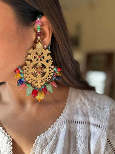 ชุดต่างหูงานฝีมือสำหรับผู้หญิง คุณจะพบกับชุดต่างหูอัฟกันที่หลากหลายและน่าหลงใหล แต่ละชิ้นเป็นผลงานชิ้นเอกที่ไม่เหมือนใคร - Product Image 2