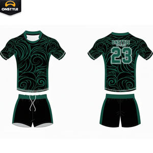 Conjunto de Uniforme de Rugby Hecho a Medida |   Pantalones Cortos Deportivos Transpirables 100% Poliéster |   Secado Rápido Antibacteriano para Hombre Club Escolar Equipo - Product Image 1