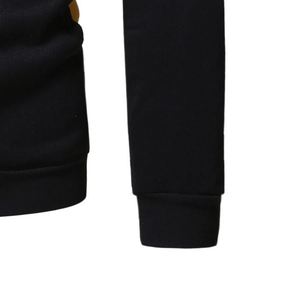 Vente en gros de sweats à capuche noirs pour hommes, 100% coton, respirants, confortables, élégants, vêtements décontractés pour l'hiver, service OEM personnalisable - Product Image 5