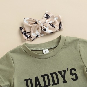 Set <span class=keywords><strong>di</strong></span> abbigliamento estivo Casual da due pezzi con stampa floreale in cotone per bambine - Product Image 5