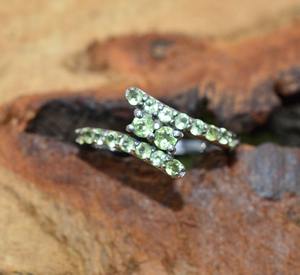 Anillo de Plata de Ley 925 con Peridoto, Joyería Artesanal de Estilo Bohemio para Mujer, Regalo para Chicas - Product Image 2