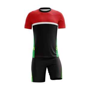 Nueva muestra gratis al por mayor conjuntos de uniformes de fútbol uniforme de fútbol gradiente impresión sublimación completo personalizado fútbol Jersey traje de fútbol - Product Image 4