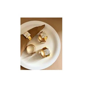 Conception de tricot creux rond en fibre Décorations de banquet de mariage haut de gamme Anneau de serviette de haute qualité - Product Image 5