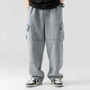 Jeans en denim décontracté de qualité supérieure pour hommes, pantalons streetwear durables à poches multiples pour la mode hip-hop et les voyages quotidiens - Product Image 1
