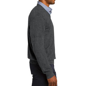 Pull à col en V de coupe décontractée en molleton pour hommes Pull à manches longues Pull Plained Sweats Sweats - Product Image 3