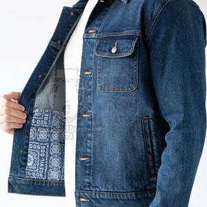 Vêtement décontracté en différents modèles, veste en jean pour homme en coton, respirante, pour usage extérieur, veste en jean pour homme - Product Image 4