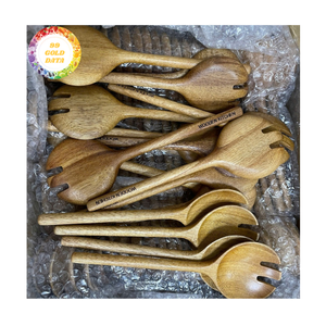 Cuillère en bois fabriqué à partir de bois d'acacia naturel pour remuer et servir des repas chauds fabriqués à la main au Vietnam - Product Image 4