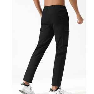 Casual negro para hombre de punto Merino lana pantalones de chándal traje - Product Image 4