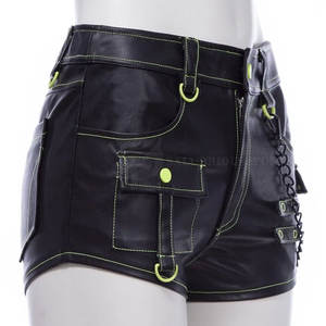 Nouveautés Shorts en cuir Shorts en cuir pour femmes à la mode Logo personnalisé Shorts en cuir d'entraînement au meilleur prix - Product Image 3