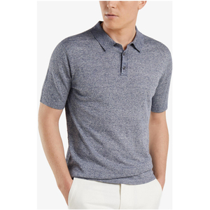 T-shirts polo de golf personnalisés de haute qualité pour hommes Fermeture à glissière en coton épais Épaule tombante Casual Imprimé Bloc de couleur Meilleur de la fabrication - Product Image 5