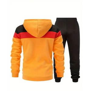 2025 NOUVEAUX SURVÊTEMENTS POUR HOMMES ZIP UP ENSEMBLE ET SURVÊTEMENTS À CAPUCHE COTON/POLYESTER ENSEMBLE DE DEUX PIÈCES ATHLÉTIQUE JOGGING WEAR - Product Image 2