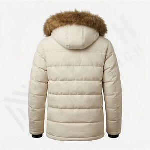 New Comfortable 2025 Men's Hooded Classical Parka <b>Jacket</b> Customizable Premium Cotton Fleece Parka with High Quality - Product Image 2