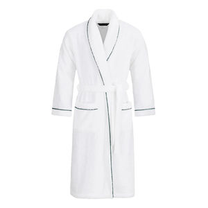 Peignoir de luxe blanc en coton pour hôtel Kimono en tissu éponge en peluche doux Robe de spa Vêtements de maison Séchage rapide Respirant à manches longues Unisexe OEM - Product Image 3