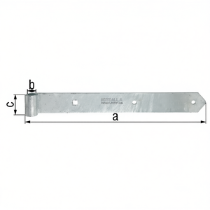 บานพับเหล็กชุบสังกะสีแบบจุ่มร้อน ความกว้าง 45 มม. ความยาว 1000 มม. ความหนา 5 มม. โค้งมน 16 มม. สำหรับรั้ว โครงตาข่าย และประตู-GAH - Product Image 3