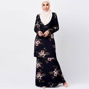 Abayas musulmanes de meilleure qualité imprimées sur le devant Conception arabe turque Abayas de prière pour filles musulmanes à la mode Vente en gros - Product Image 3