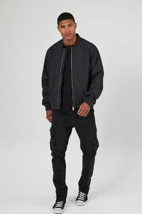 Blouson aviateur noir zippé pour homme de haute qualité 2026, design personnalisé, nouveau, respirant, veste d'hiver tendance, service OEM disponible - Product Image 6