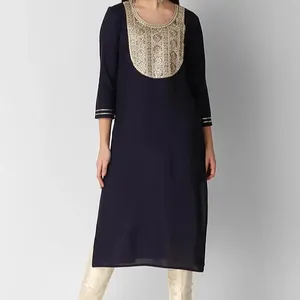 Indian Pakistani Clothing Full Stitched Embroidered Design Work Womens Kurti Suit t from Ecohad Exporter