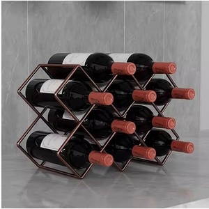 Estante de vino de alambre para decoración de mesa central, soporte de almacenamiento para encimera, botella de vino, cocina - Product Image 4