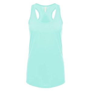 Camiseta sin Mangas Ideal Racerback de Next Level Apparel para el Verano 2026, Color Crema Banana, 60% Algodón, 40% Poliéster, para Mujer - Product Image 1