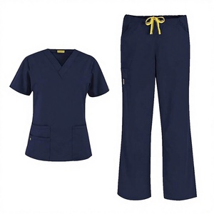 Ensembles d'uniformes médicaux les plus vendus avec poches, vente en gros, logo personnalisé, ensembles d'uniformes et de blouses d'infirmière - Product Image 1