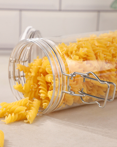 Sellado portátil Vacío 800ml Frascos herméticos de plástico para fianzas Envases de alimentos secos para mascotas con clip de metal inoxidable - Product Image 3