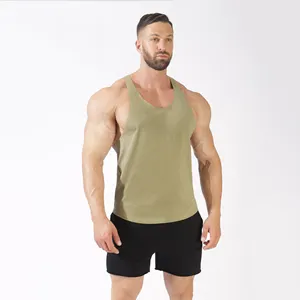 OEM spor atlet erkek Tank Tops S spor salonu için üst giyim spor giysileri Stringer vücut geliştirme Fitness erkekler moda özel pamuk Spandex