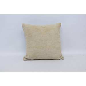 Beige Ikat <b>Patchwork</b> Wool Pillow 18x18 Inch Luxury Rustic Design Woven Floral Vintage Leaves Portable <b>Bedding</b> for Fall Halloween - Product Image 1