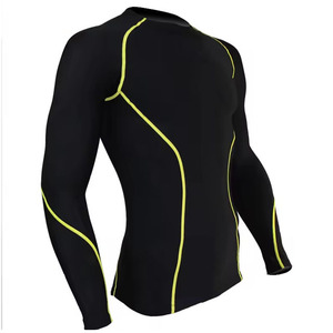 Logotipo personalizado Anti-UV UPF50 Rashguard Camisa de manga larga Entrenamiento MMA Compresión mejorada Ropa de gimnasio Spandex/Tela de nylon - Product Image 3