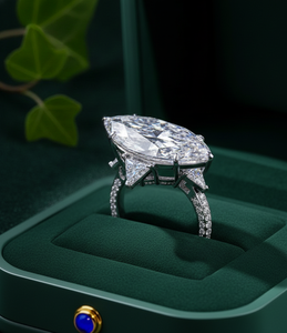 Nouvelle conception Aniva Jewels Bague de fiançailles certifiée IGI 6CT Or blanc 14 carats Diamant de laboratoire de forme marquise Bijoux tendance - Product Image 3