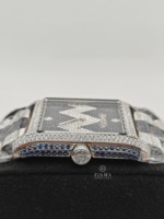 Montre classique en diamant coupe ronde Moissanite certifiée VVS/DEF conçue pour les hommes, incarnant la pointe de la mode Hip Hop