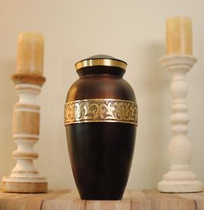 Recién llegado, urna de cremación de Metal de elegancia brillante negra con colores y tamaños personalizados para el hogar con el tamaño de 10 pulgadas - Product Image 5