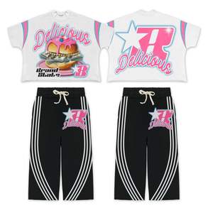 2025 hiver nouveau Design de mode survêtement sérigraphie comprend un pantalon haute qualité personnalisable DTG bande latérale grande taille - Product Image 3