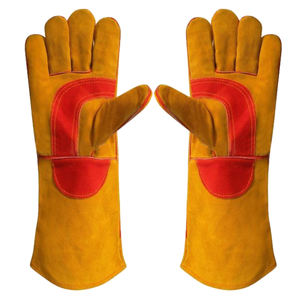Vente en gros de gants de soudage en cuir de vachette robustes et durables Gants de hockey en cuir de protection des mains antidérapants et anti-coupures - Product Image 3