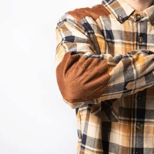 แจ็กเก็ตผ้าสักหลาดลายสก๊อตสำหรับผู้ชายเสื้อแจ็คเก็ตแขนยาวผ้าสักหลาดอบอุ่น - Product Image 3