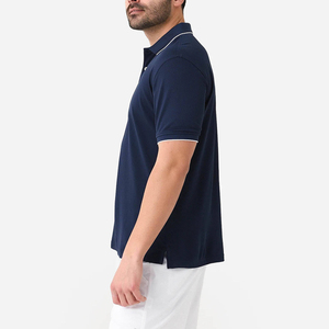 Vente en gros de coton de golf à manches courtes pour hommes pour polos pour l'été rayé couleur Patchwork Design brodé Technique Plus S - Product Image 6