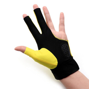 Guantes de Snooker Unisex de Poliéster y Spandex, de Secado Rápido, Transpirables, Ligeros y Antideslizantes, para Billar, Personalizados, de 3 Dedos - Product Image 3