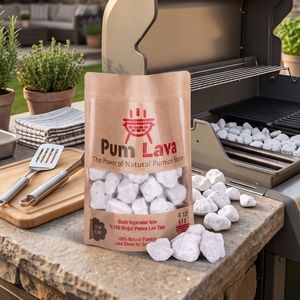 Pierres de lave volcanique écologiques pour barbecues à gaz, pierres ponce réutilisables pour une distribution uniforme de la chaleur, grillades naturelles - Product Image 1