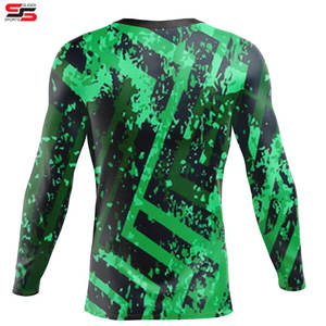 Camiseta de compresión con estampado personalizado para hombre, camisetas de manga larga de entrenamiento, camisetas atléticas de secado rápido con músculos, capa Base para baloncesto - Product Image 2