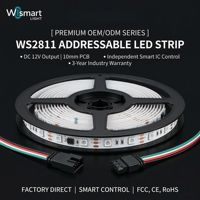Светодиодная лента DC12V WS2811 с адресной RGB-подсветкой 5050 SMD, эффект «Dream Color», управление через Wi-Fi, приложение и голосовое управление для клубов