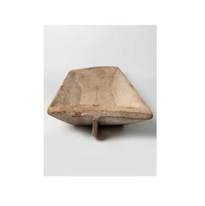 Cuenco de Madera de Paulownia Natural Sostenible - Recipiente Rectangular Poco Profundo de Madera con Acabado Artesanal para Arreglos Florales - Product Image 1