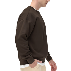 2025 sudaderas de cuello redondo de punto de Color sólido personalizadas para hombre invierno otoño correr suelta manga larga sin capucha pulóver Top - Product Image 3