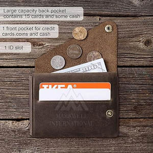 Cartera de Cuero con Diseño Plegable y Múltiples Tarjetas, con Logotipo Personalizado, de Alta Calidad - Product Image 5