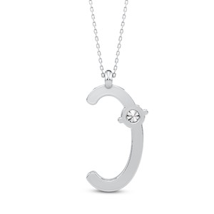 Colgante de Letra Mayúscula con Diamante Cultivado en Laboratorio VVS VS EF, Estilo Moderno y Minimalista, Plata de Ley 925 con Acabado en Oro, Inicial Personalizada Solitaria - Product Image 4