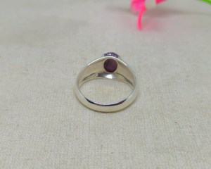 Anillo Unisex Vintage con Rubí Estrella Natural Genuino en Plata 925 para Bodas y Fiestas - Product Image 3