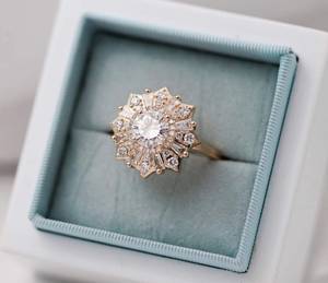 9K 10K 14K 18K สีเหลืองกุหลาบขาวทองผู้หญิงสัญญาหลายเพชรโซลิแทร์ธรรมชาติแหวนทองคำขนาดใหญ่เครื่องประดับดี - Product Image 2